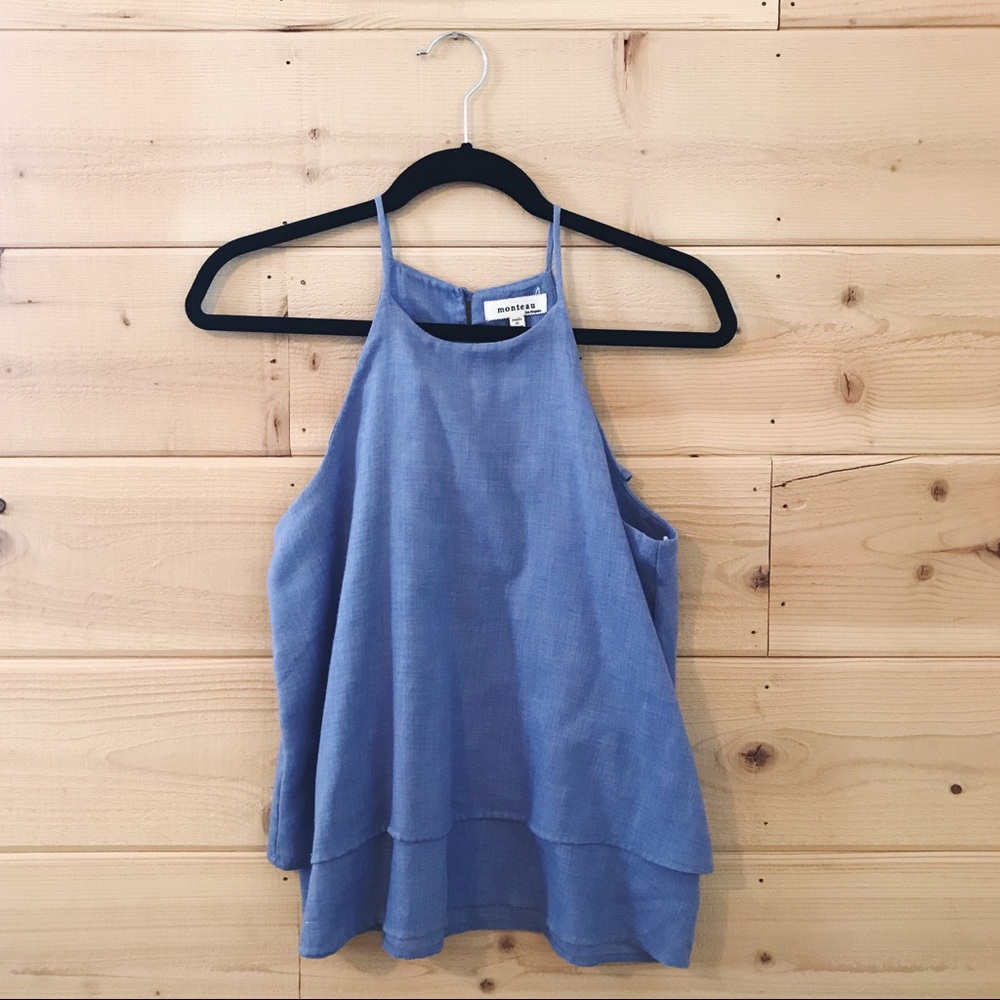 Flowy Blue Tank Top
